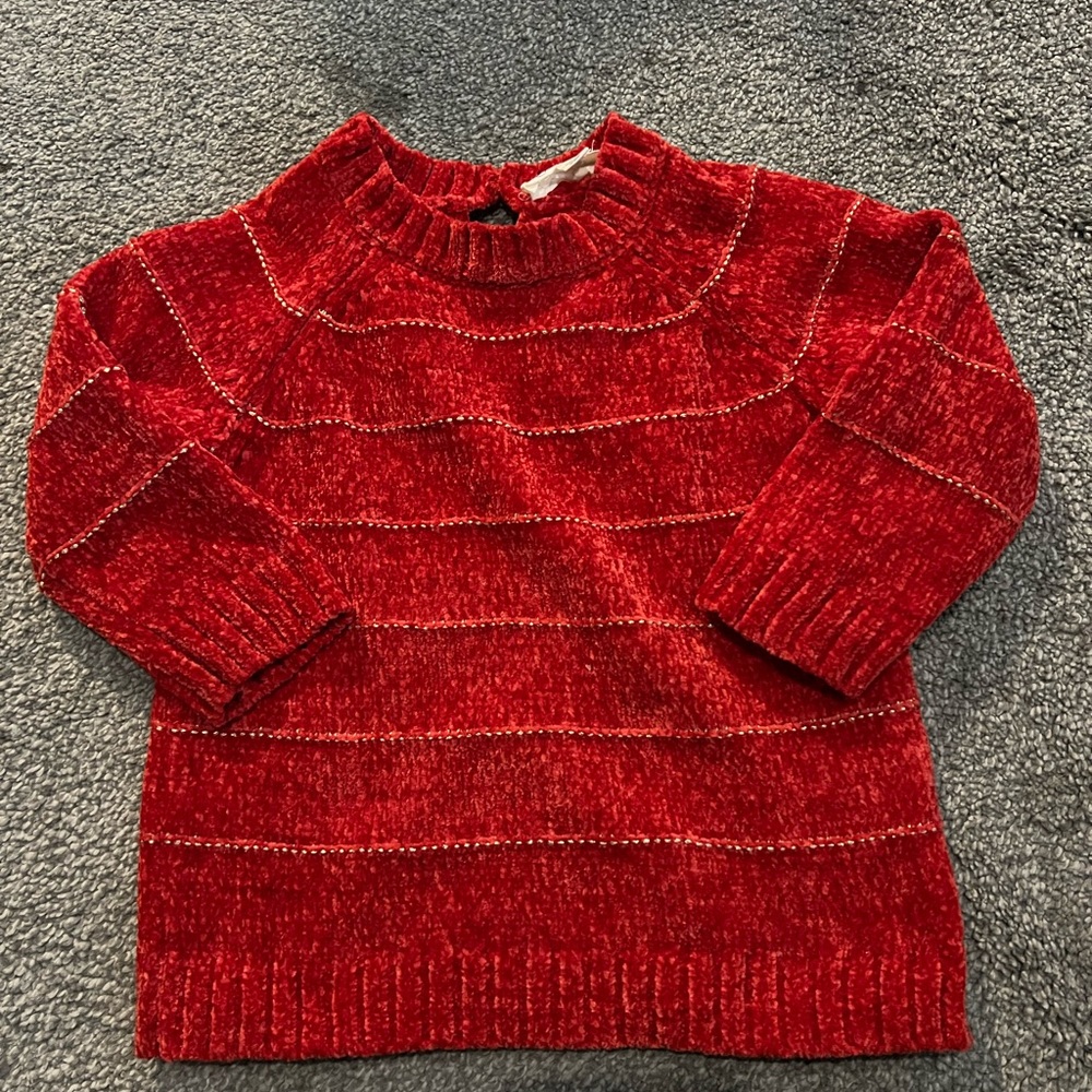 Cozy Red Infant Sweater